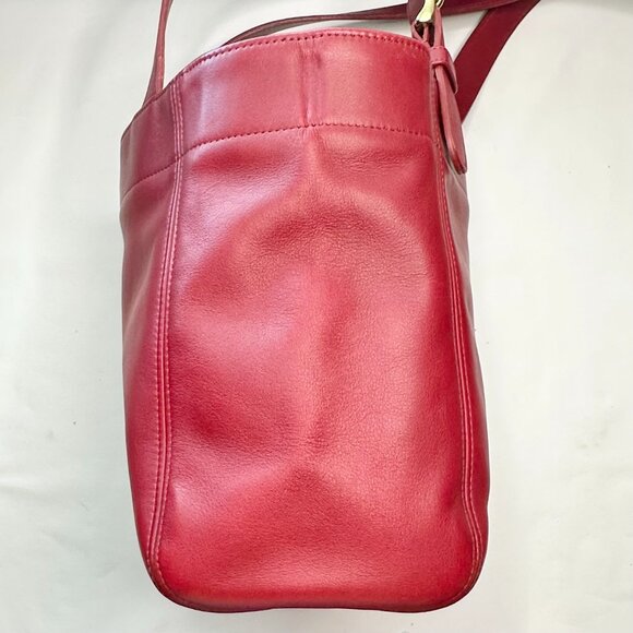 Coach Vintage Soho Waverly Buckle Bag 1999 Dominican Republic Brass & Red 4157 - Picture 11 of 16